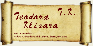 Teodora Klisara vizit kartica